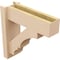 Ekena Millwork 6-in W x 18-in D x 18-in H Balboa Block Rough Cedar Woodgrain TimberThane Outlooker, Primed Tan OUTUR060X18X18BOA44RCPR - alternate 6